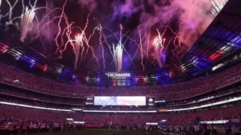 Getty Images Image shows the interior of the new stadium before the game
