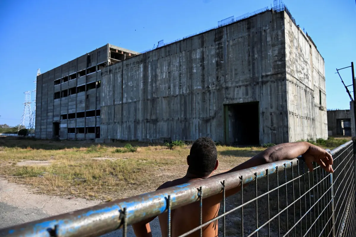 The ruins of the Juragua nuclear power plant, which the Cubans began building in the 1980s with support from the Soviet Union, on March 20…